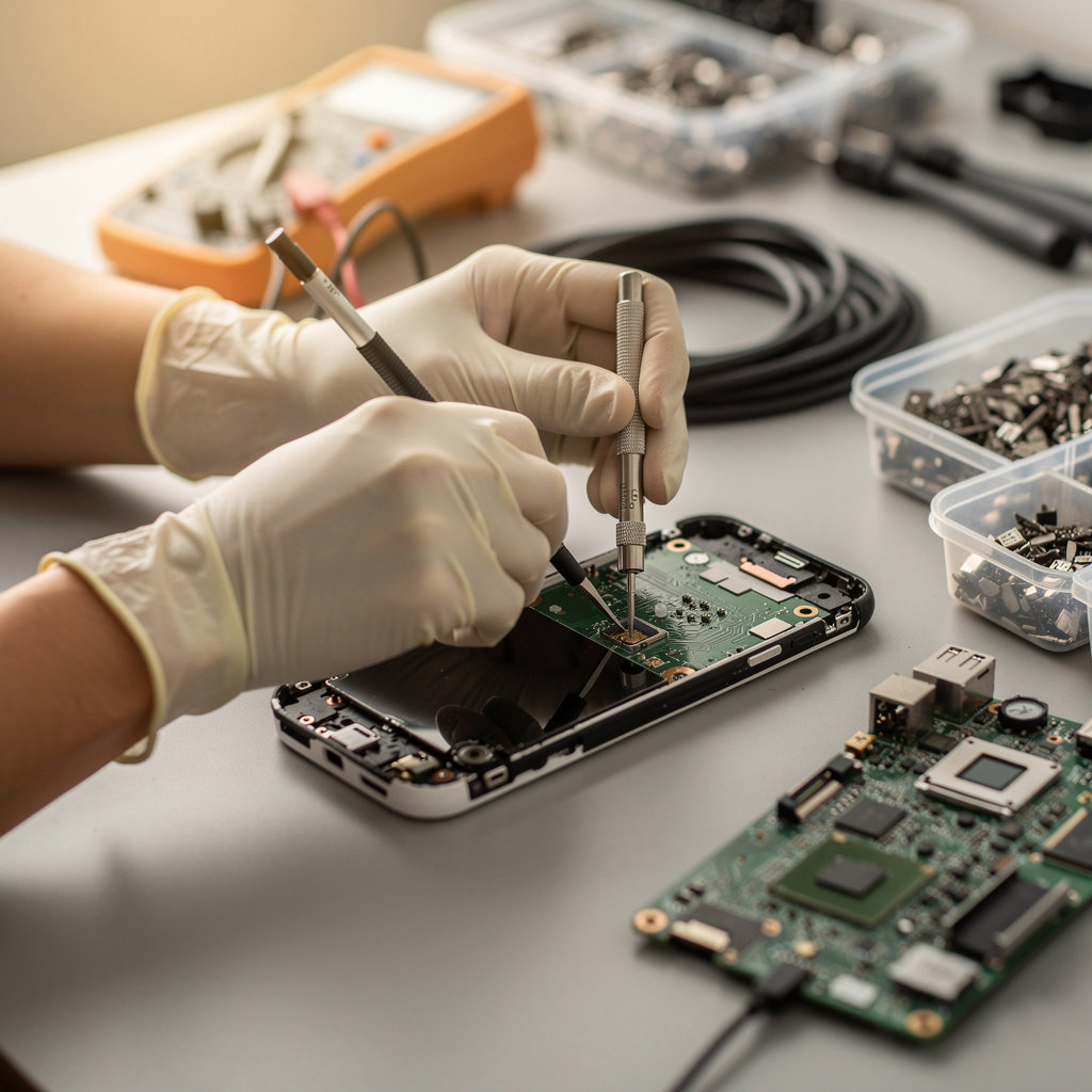 Conquista Comm technician demonstrating electronics repair expertise and reliability in San Diego