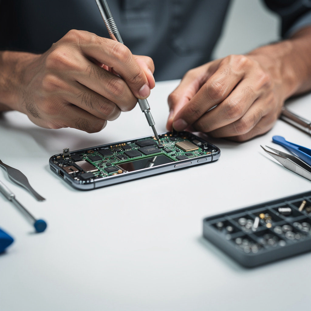 Conquista Comm expert technician performing specialized radio repair and electronics service in San Diego